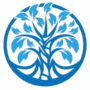 Best Life Counseling Services Logo of a blue tree in a circular graphic - 250px
