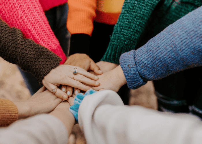 Human Hands Coming Together In Unity A Unique And Creative