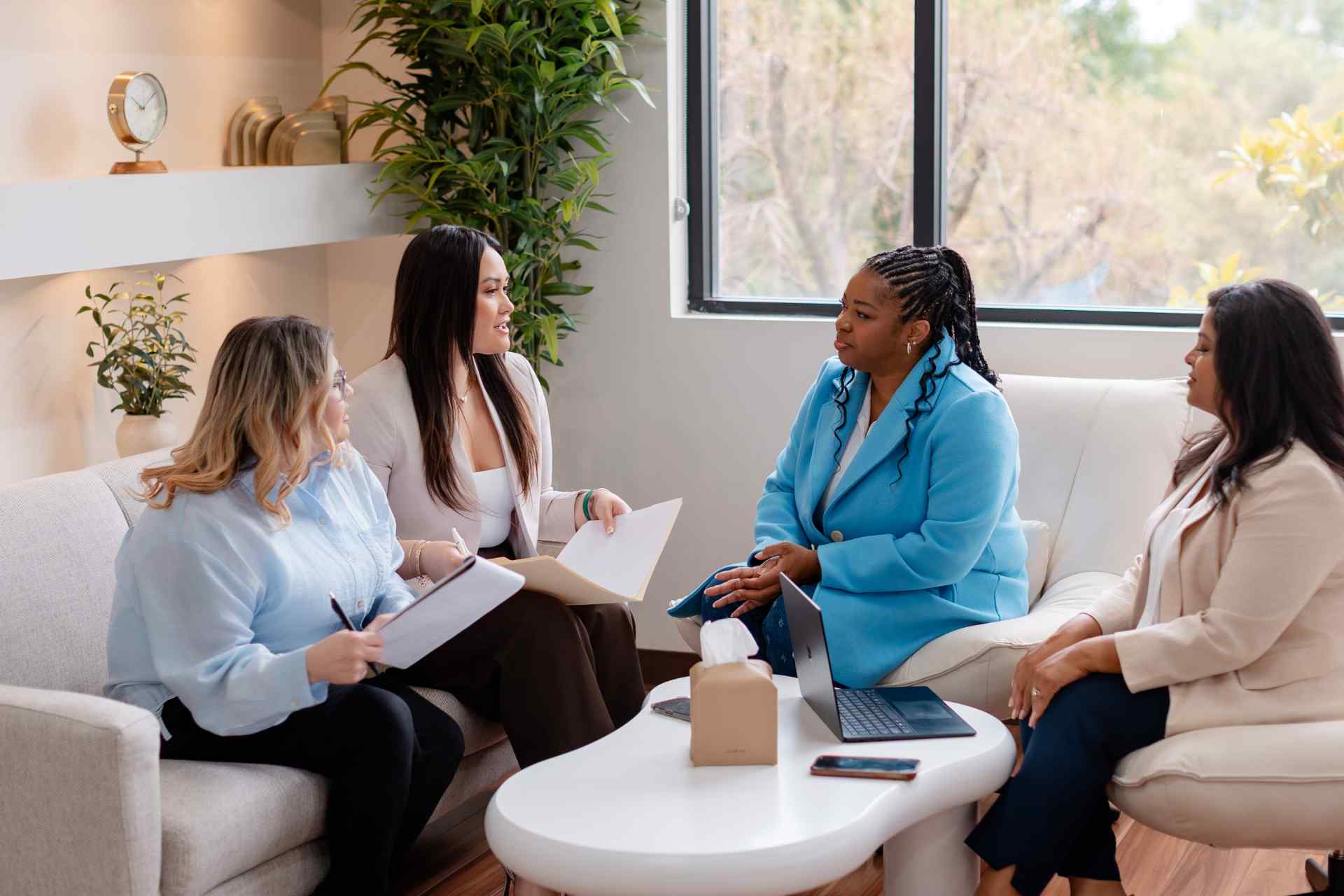 Counseling Session With Notebooks